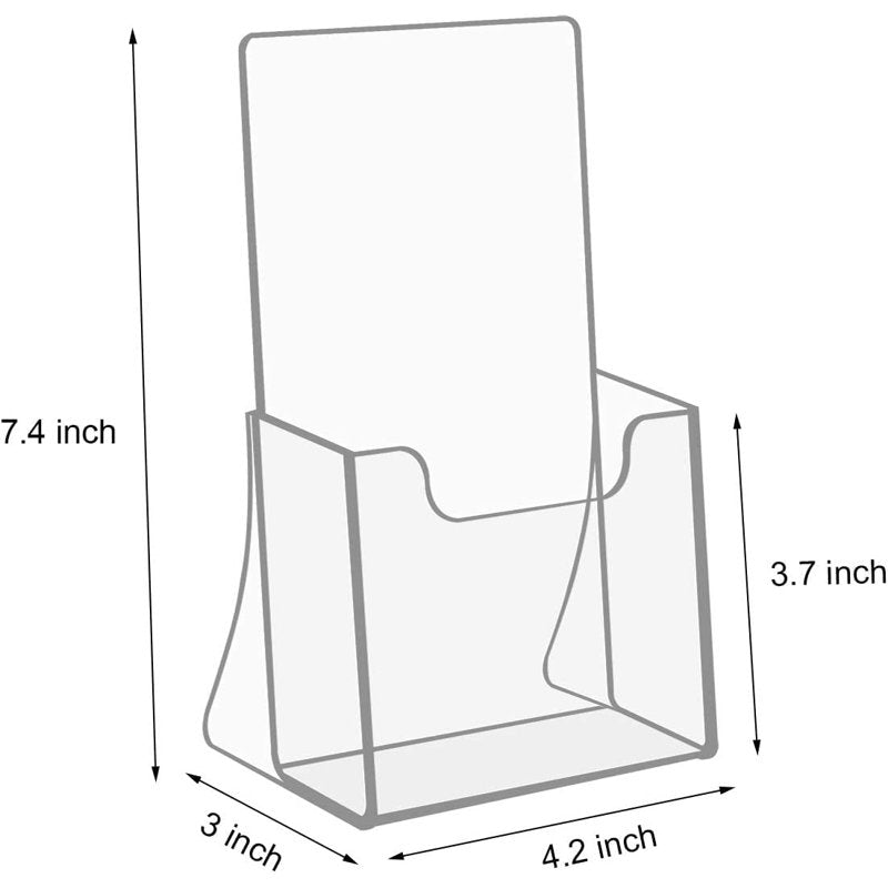 Acrylic Brochure Holder Set - Multiple Sizes for Flyers, Menus, Booklets