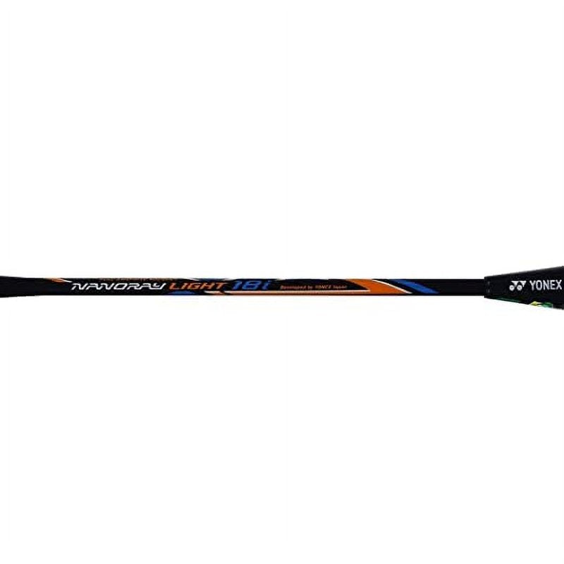 Yonex Nanoray Light 18i Graphite Badminton Racquet - Control Support Cap, Full Cover, Grip Size 3 3/8, Black