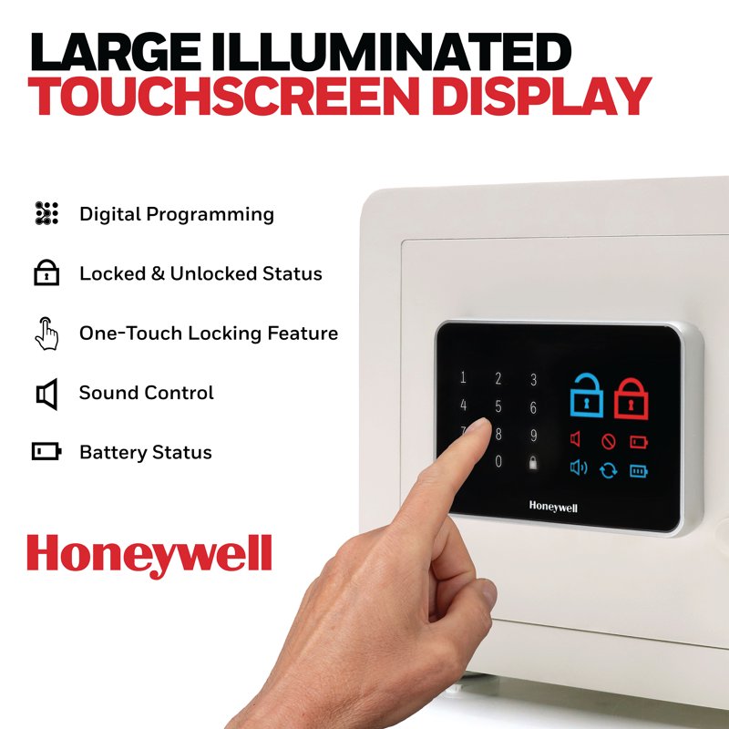 Bluetooth Touch Digital Security Safe 0.60 cu ft - Ivory