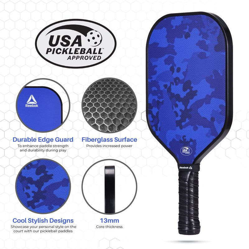 Reebok Pickleball Paddle - Lightweight, USAPA Approved, Dark Blue