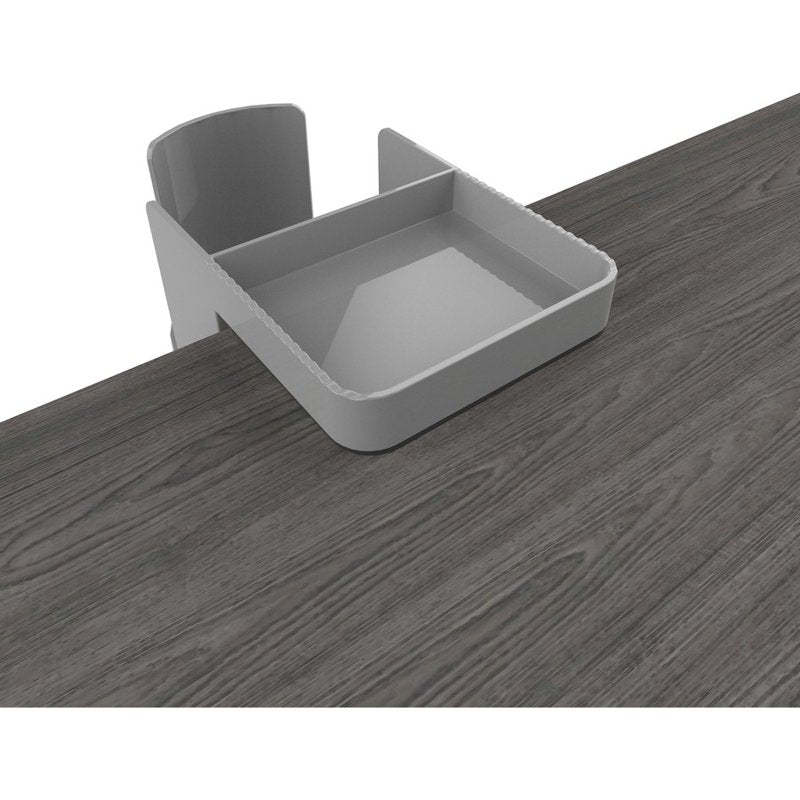 Standing Desk Cup Holder Grey - Clamp-On Office Desk Accessory