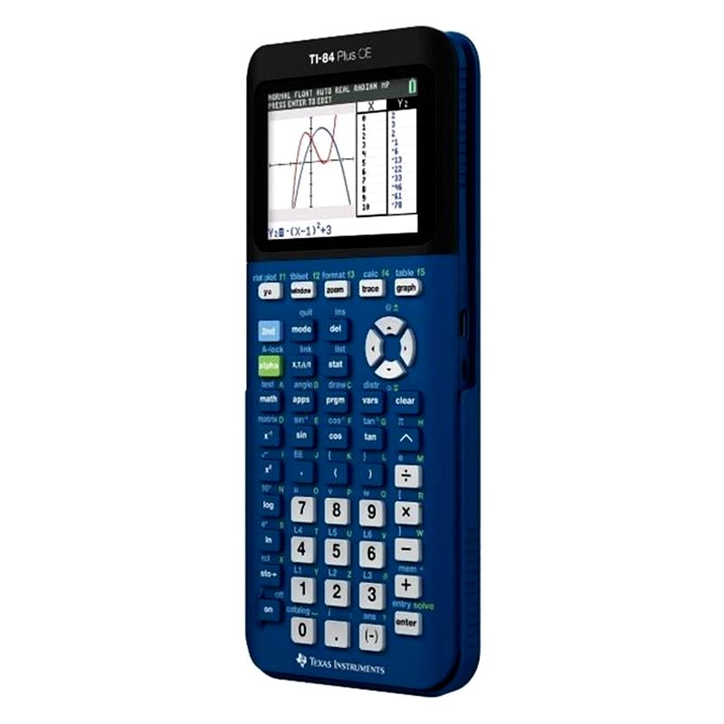 Graphing Calculator with Color Backlit Screen and Rechargeable Battery - TI-84 Plus CE