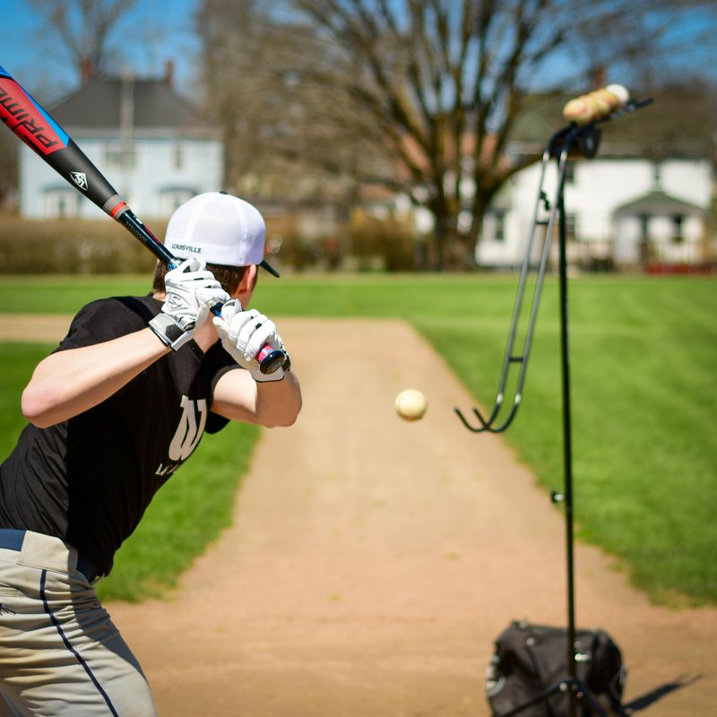Portable Soft Toss Baseball & Softball Pitching Machine for Batting Practice