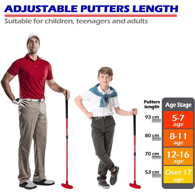 Adjustable Golf Putter 2 Pack for Men Women Kids - Ambidextrous & Lightweight
