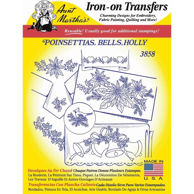 Christmas Embroidery Pattern Set for Fabric Painting and Needlework