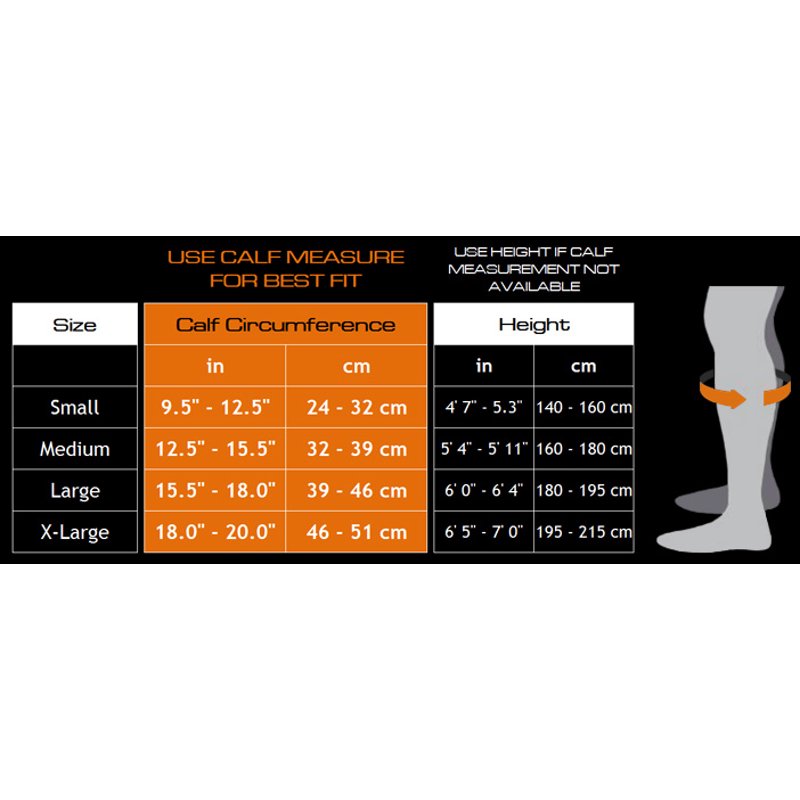 Graduated Compression Leg Sleeves - Support & Recovery, 20-25mmHg, Large