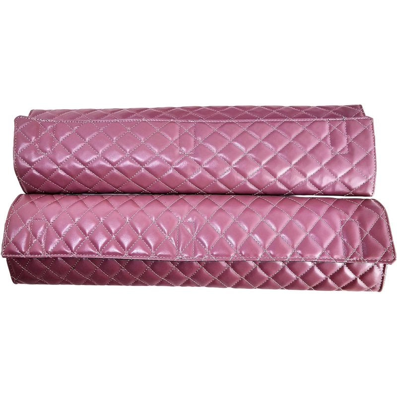 Mahjong Carry Bag with Matching Wrappers - Pink PU Extra Large 21.5x12 Inch