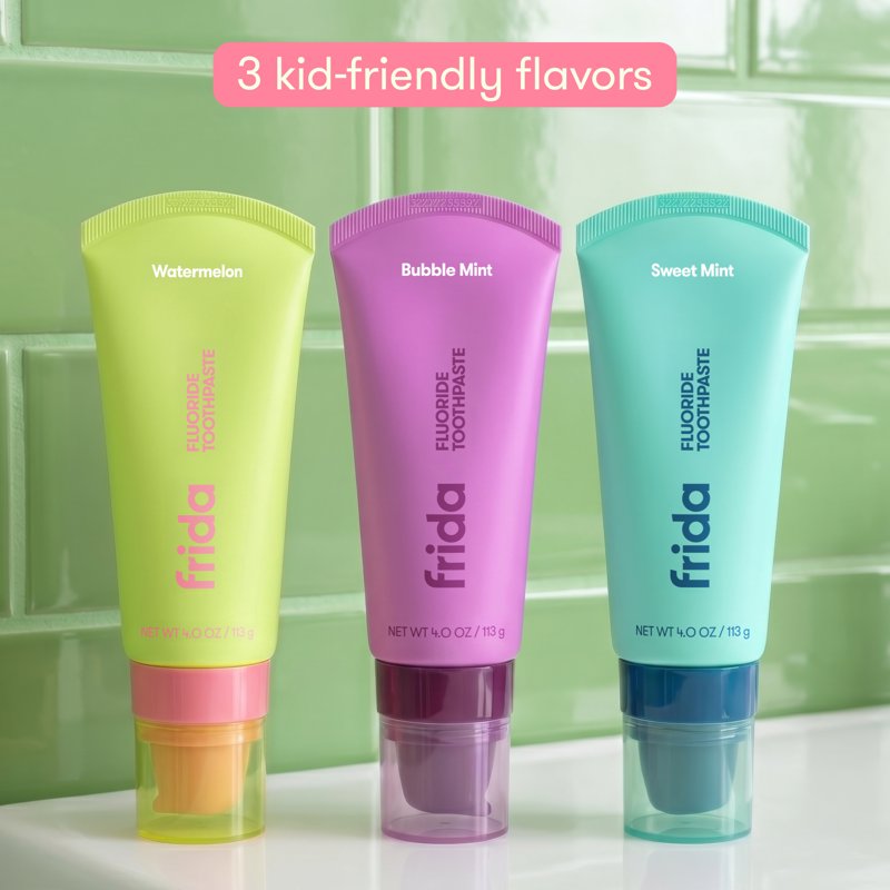 Kids Fluoride Toothpaste with Watermelon Flavor - Cavity Protection & Enamel Support, 4oz