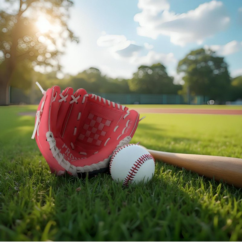 Left Handed Baseball Glove for Youth T-Ball & Softball - Entry Level, 10.5in Pink