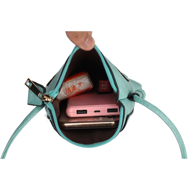 Women’s Crossbody Bag with Vegan Leather & Silver Accents - Stylish Compact Handbag