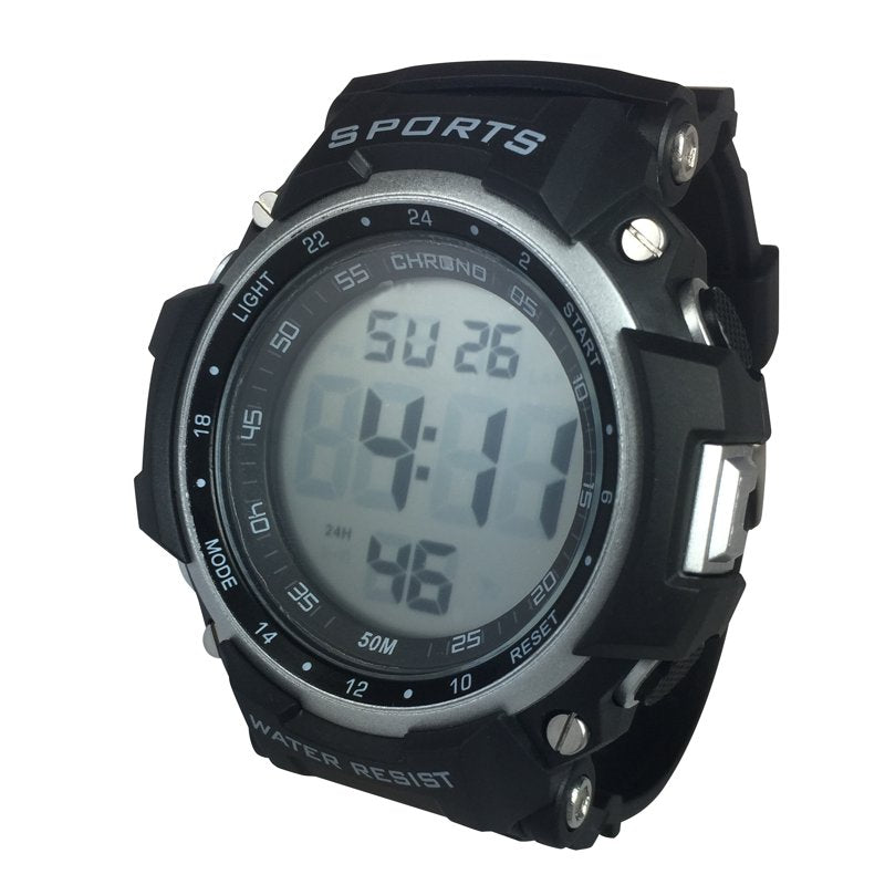 Digital Sport Wristwatch for Men with Water Resistance and Alarm