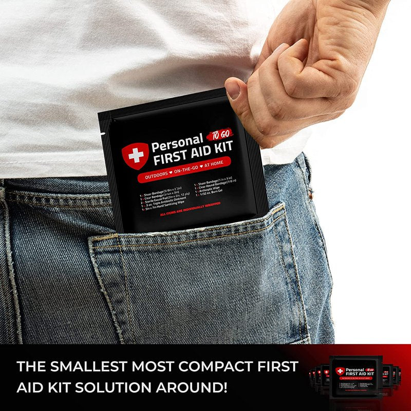Portable Travel First Aid Kit 5-Pack Assorted Compact Emergency Medical Supplies