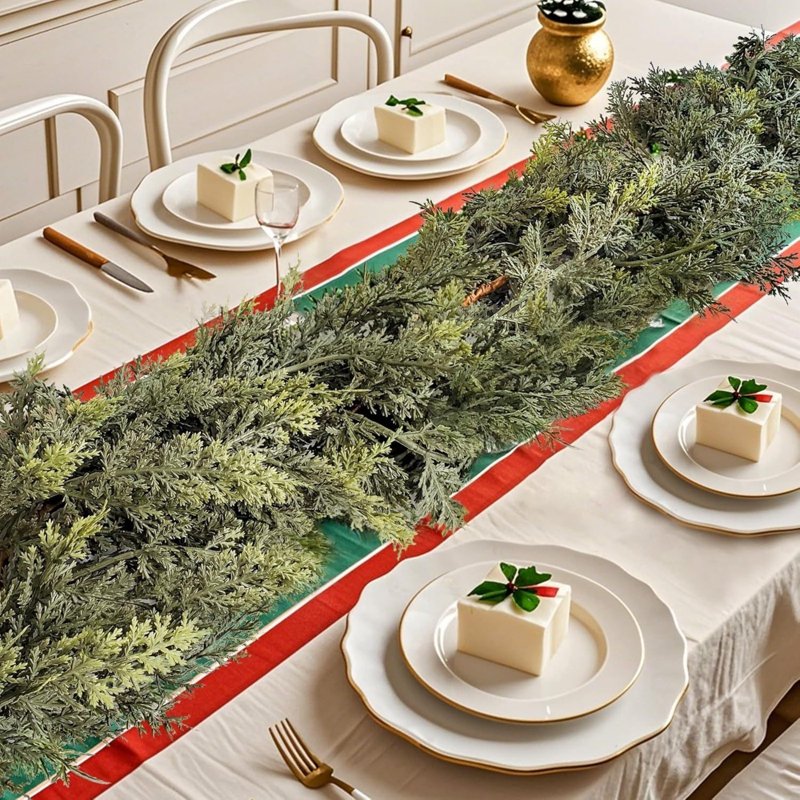 Artificial Christmas Garland for Mantle and Staircase - 5 FT Holiday Decor