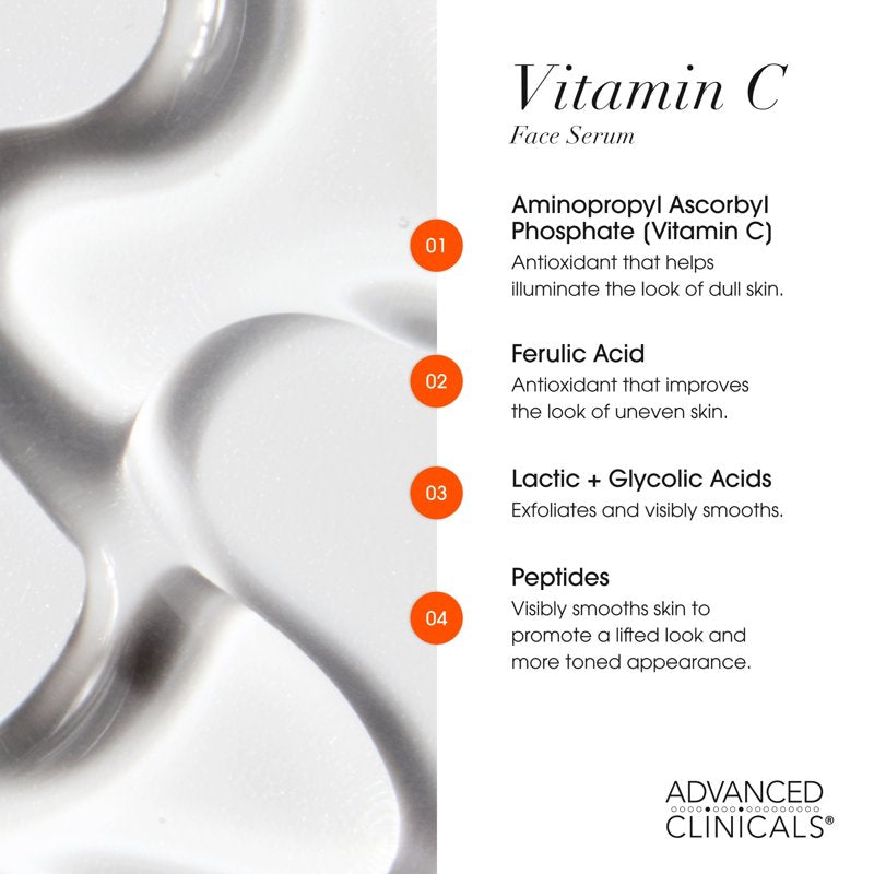 Vitamin C Face Serum - Anti-Aging Hydrating Serum for Brightening and Firming