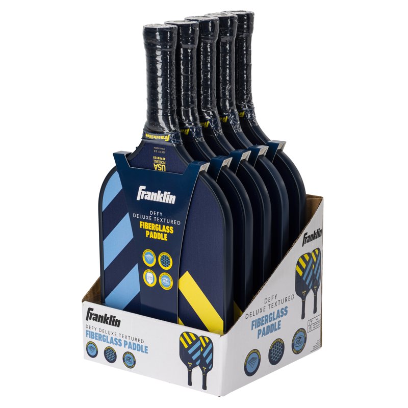(2 Pack) Franklin Pickleball Paddles - DEFY Textured Fiberglass Surface, Polypropylene Core - USA Pickleball Approved