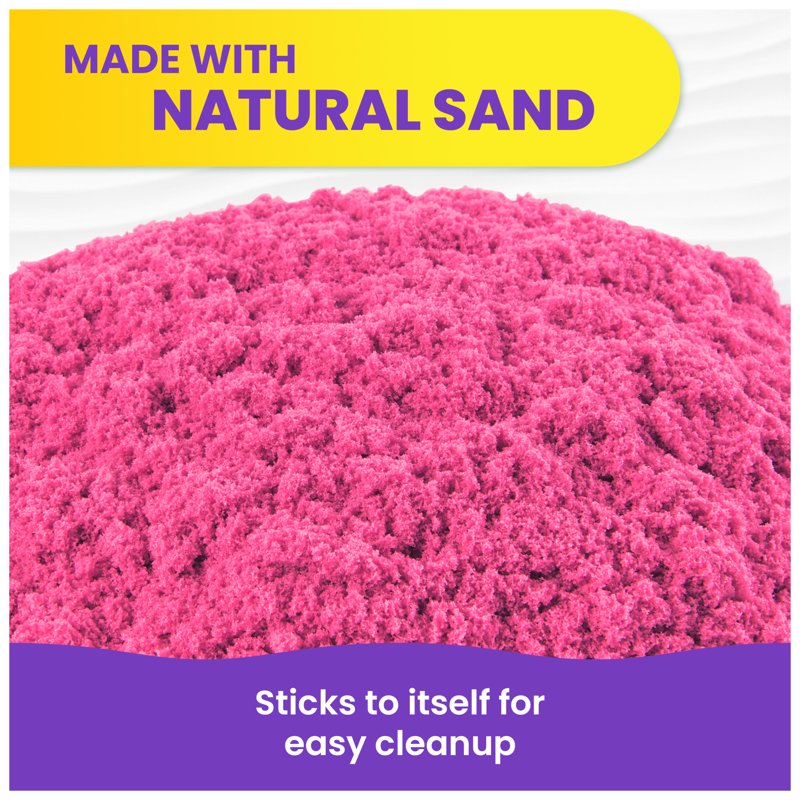 Kinetic Sand Sensory Play Sand Pink 2 lb Reusable Moldable Kids Toy
