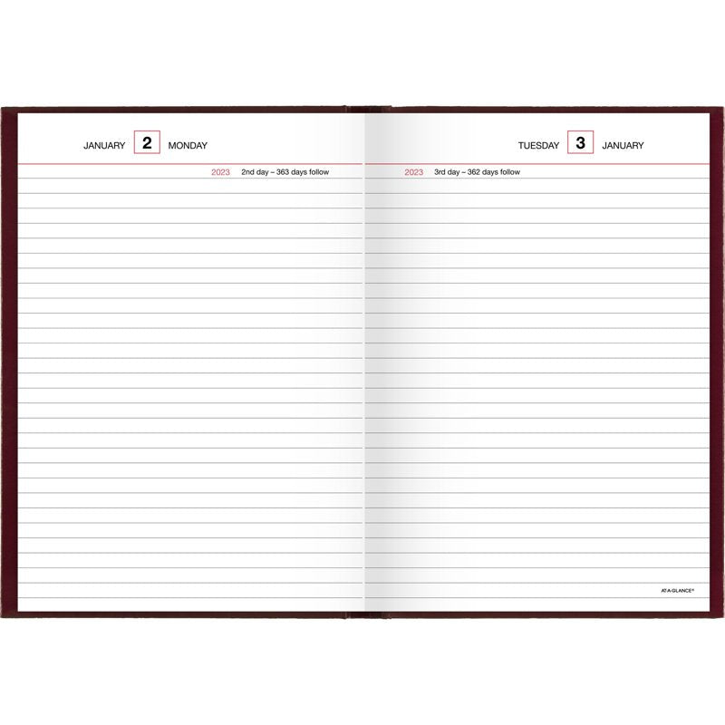 Daily Diary 2023 Planner with Notes and Monthly Summary - Small 5.75 x 8.25 Inches