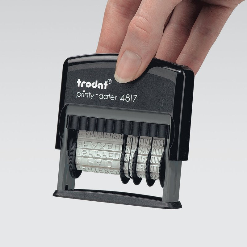 Self-Inking Date Stamp with Office Messages - Trodat Printy 4817