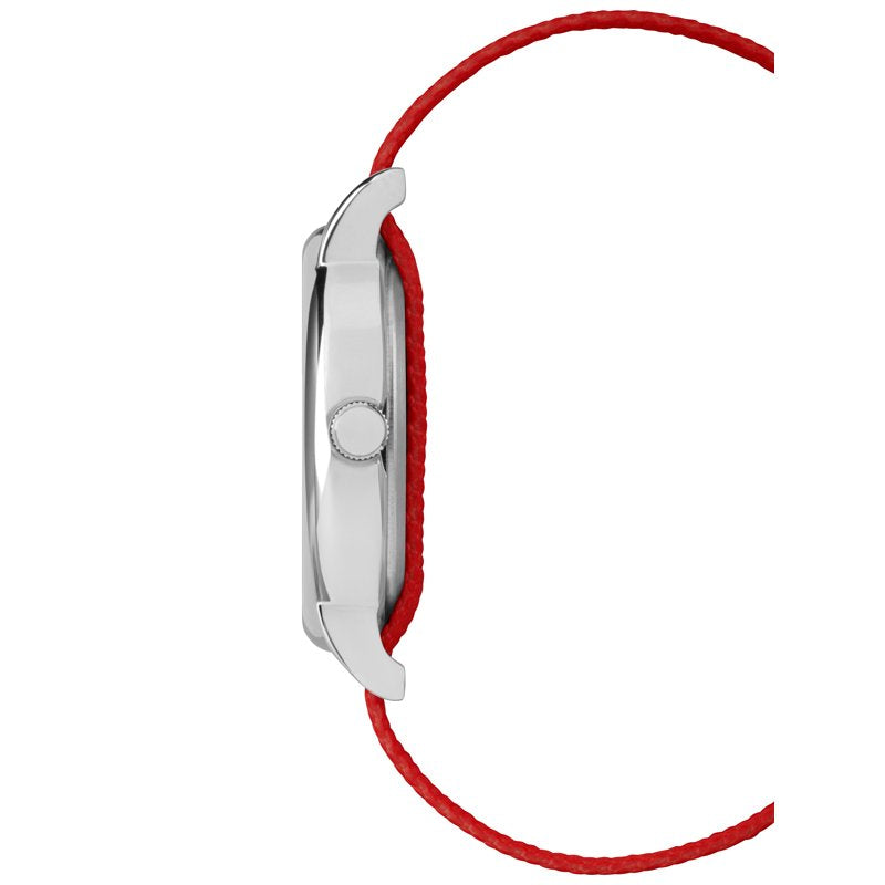 Unisex Snoopy Watch with Red Fabric Slip-Thru Strap – 38mm Timex Peanuts Collaboration