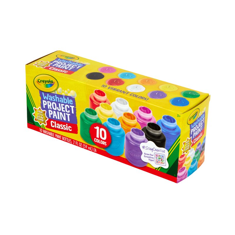 Kids Washable Paint Set 10 Colors 3 Pack - Art & Craft Supplies for Ages 3+