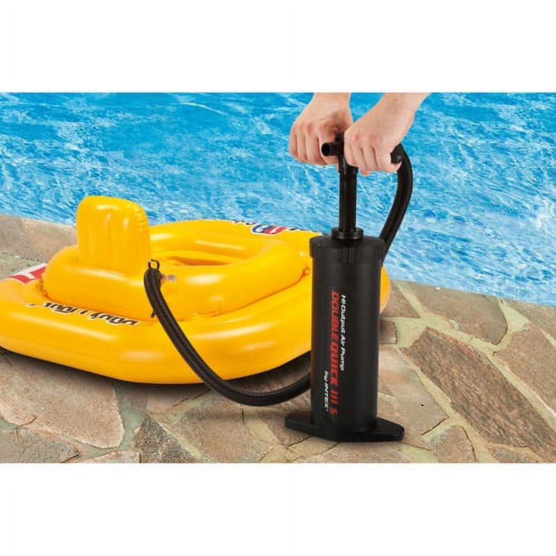 Intex Double Quick III S Hand Air Pump for Inflatables – Fast, Double-Action Inflator & Deflator