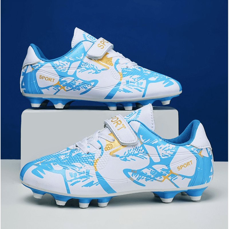 Kids Soccer Shoes Athletic Football Cleats Firm Ground Comfortable Court Spikes - Variation: 11 Little Kid EU28