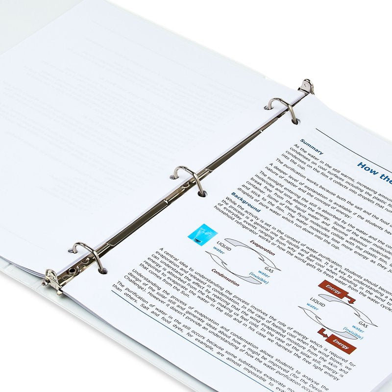 4 Pack View Binder with 0.5 Inch D-Rings - White, Office & School Use