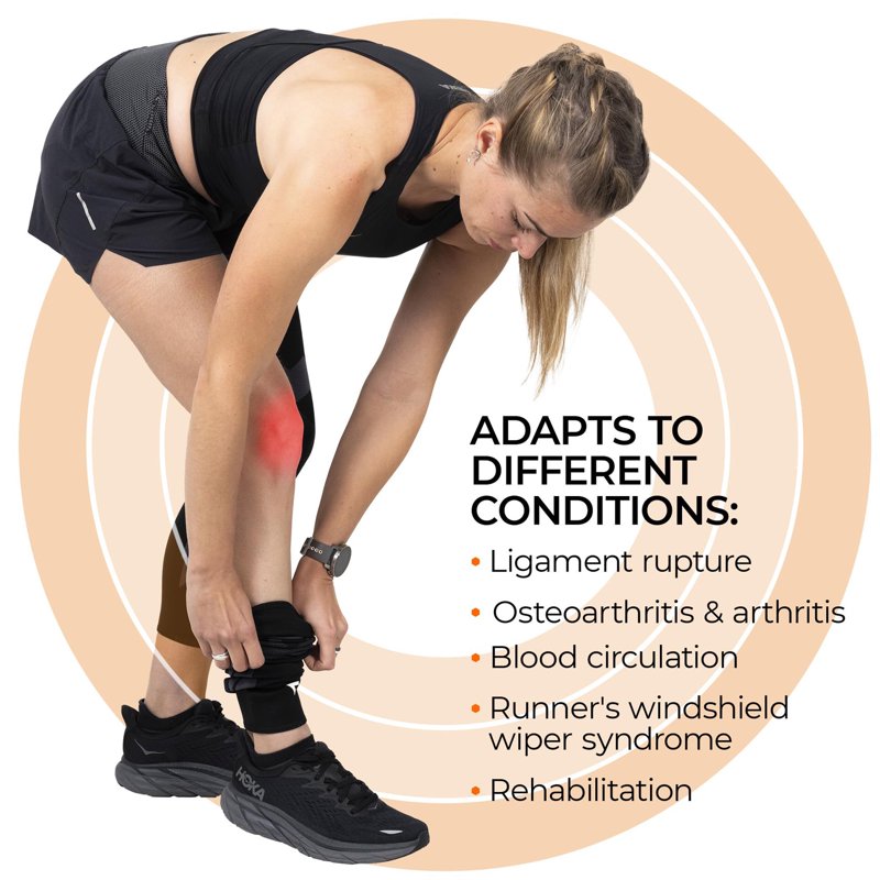 Full Leg Compression Sleeves for Running Hiking Cycling Fitness Knee Brace - Black, Size M