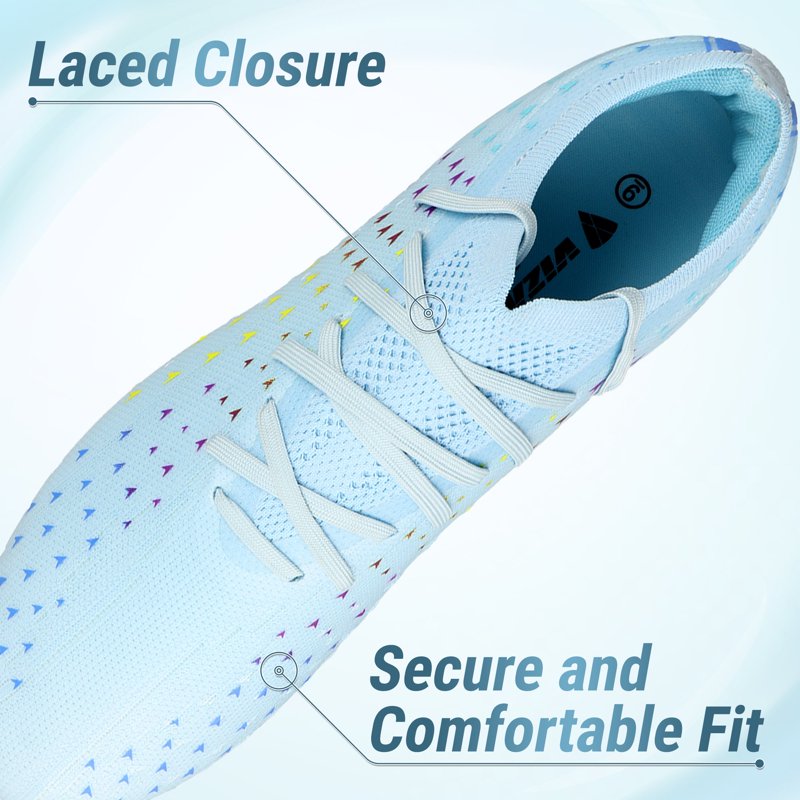 Vizari Tioga FG Soccer Cleats for Men and Women – Wide Fit, TPU Studs, Blue, Size 10