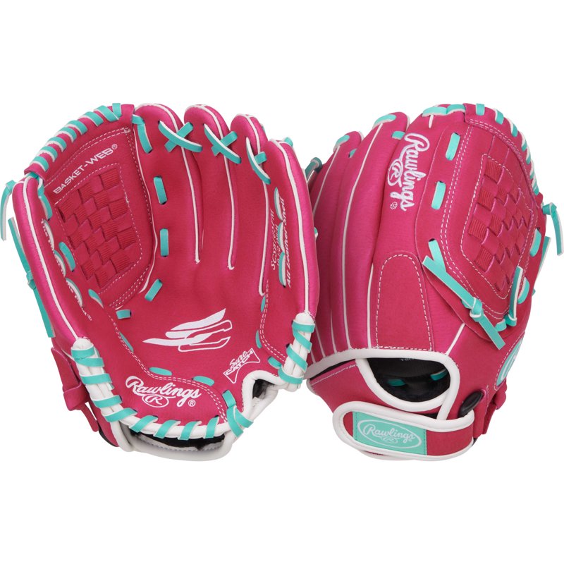 Youth Softball Glove 10.5 Inch | Flexible Leather Basket Web for Beginners