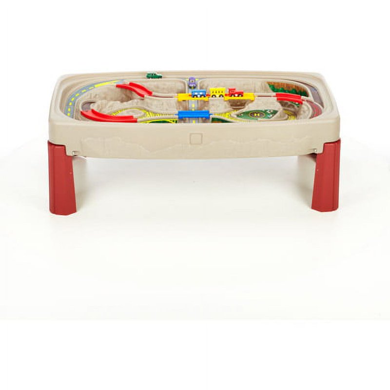 Kids Activity Table with Multi-Level Track and Storage - Step2 Deluxe Canyon Road