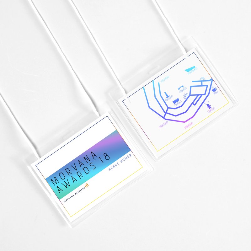 Name Badge Holders with Cords - 3 x 4 Inches, Pack of 100