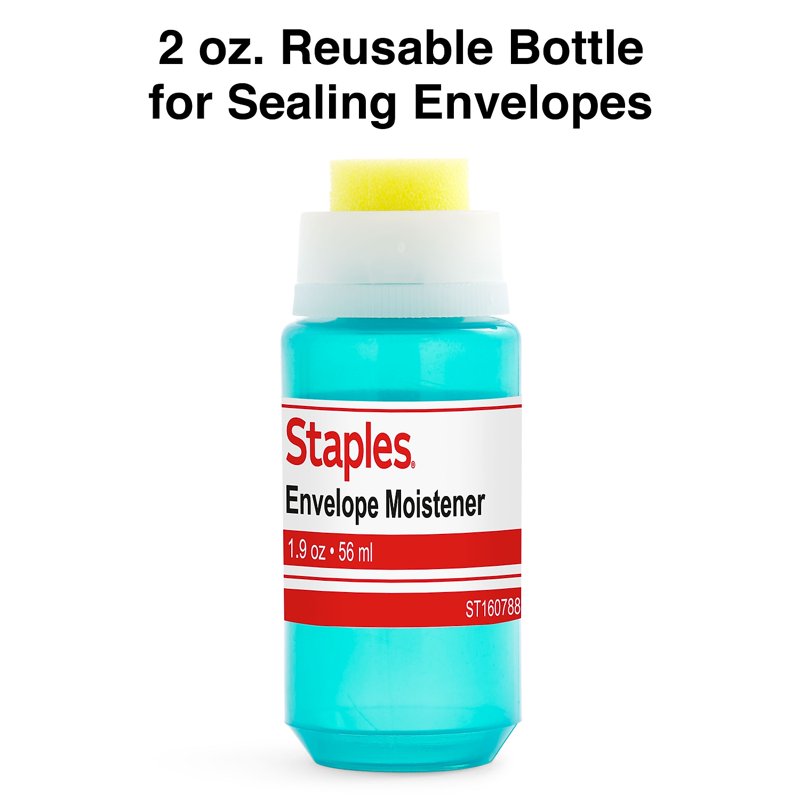 Envelope Moistener Refill Bottle 2oz for Sealing Envelopes & Stamps - Pack of 3