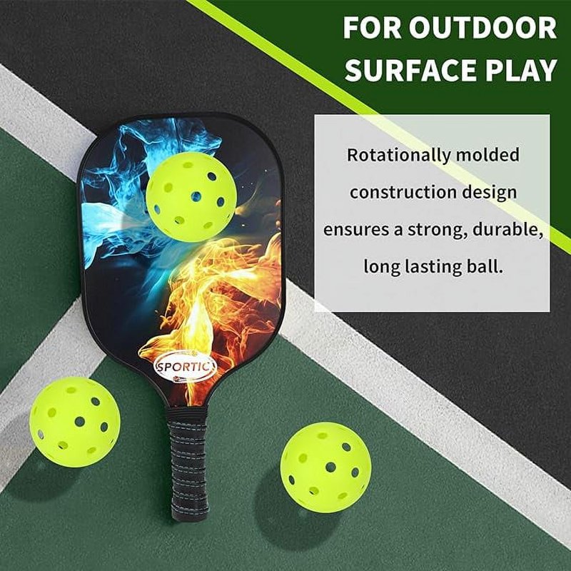 Bonison Durable Sportic Pickleballs, 4 Count (Variation: 4)