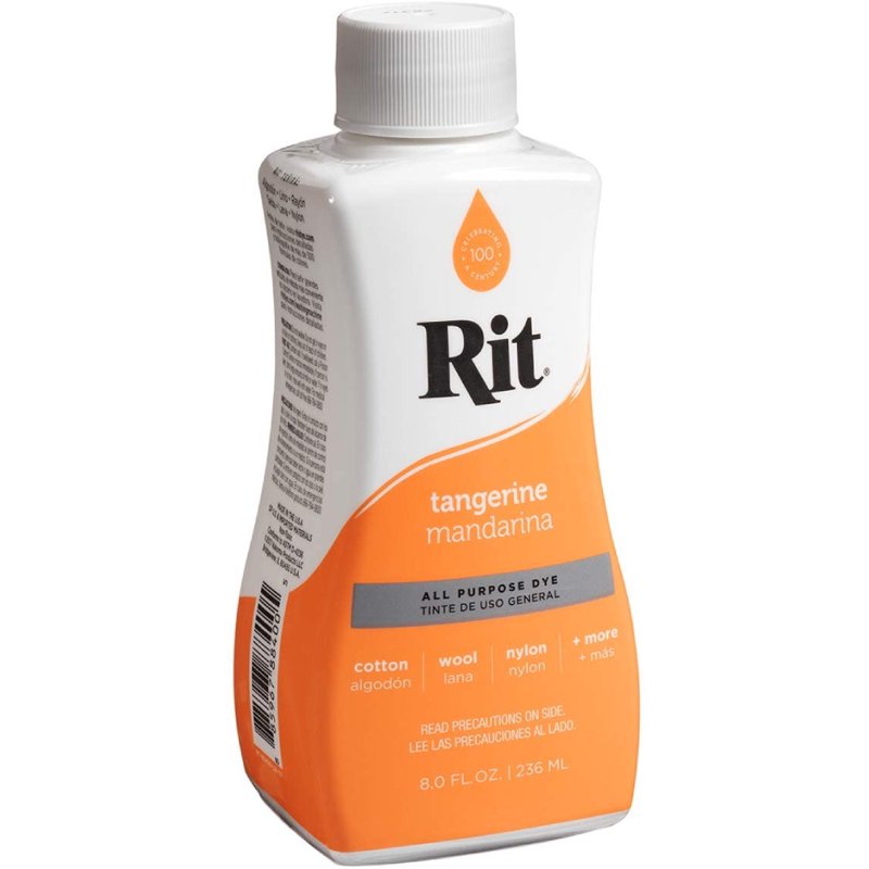 All-Purpose Liquid Fabric Dye - Tangerine, 8 Fl Oz (3 Pack) for Clothing & Home