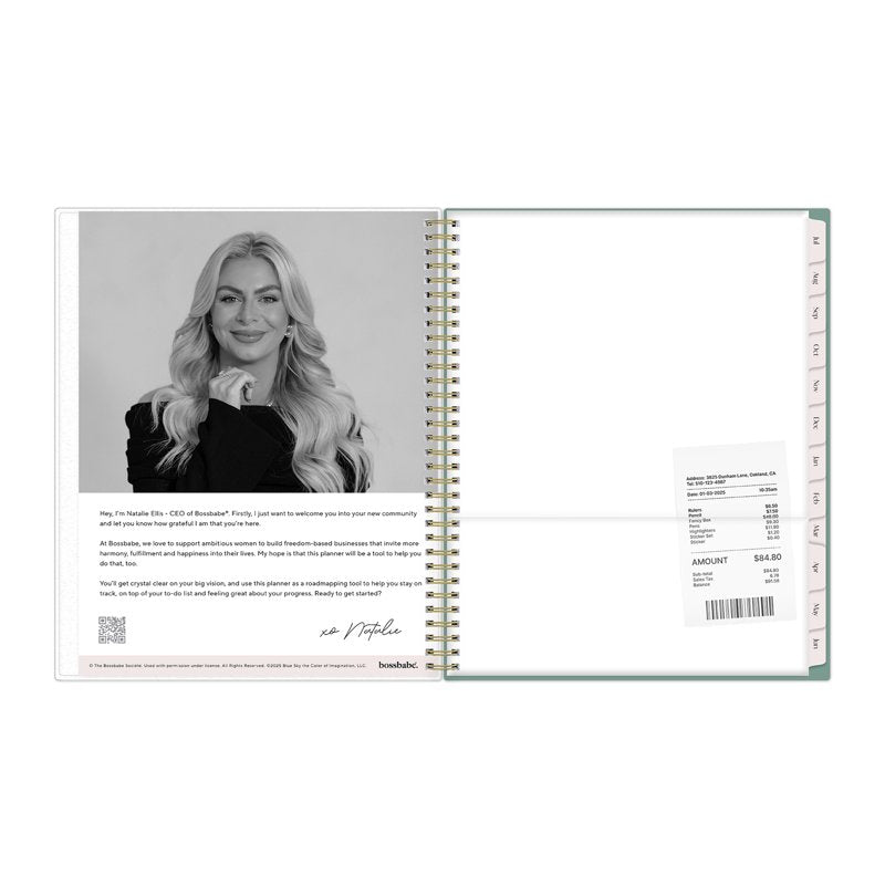 Blue Sky 15-Month Weekly & Monthly Planner 8.5x11 Ridley Mint April 2026–June 2027