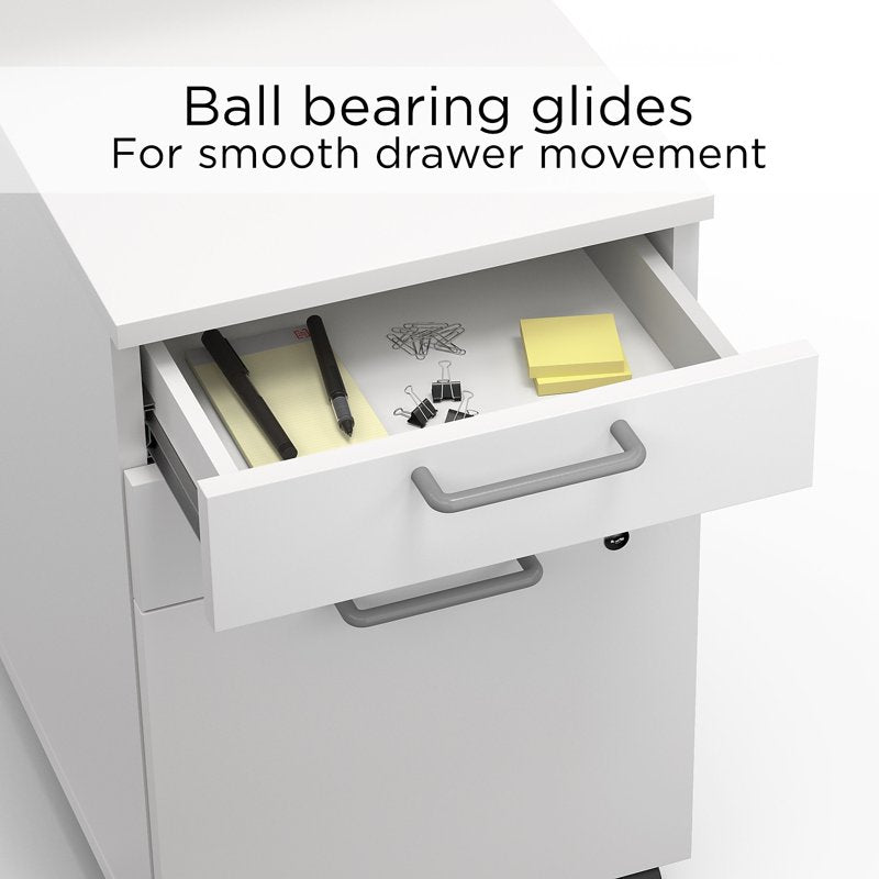 3-Drawer Office File Cabinet Mobile Pedestal for Letter & Legal Files