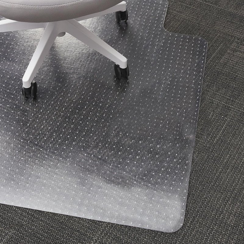 Staples Clear Chair Mat with Lip for Flat-Pile Carpets, 35.5 x 47.5 in