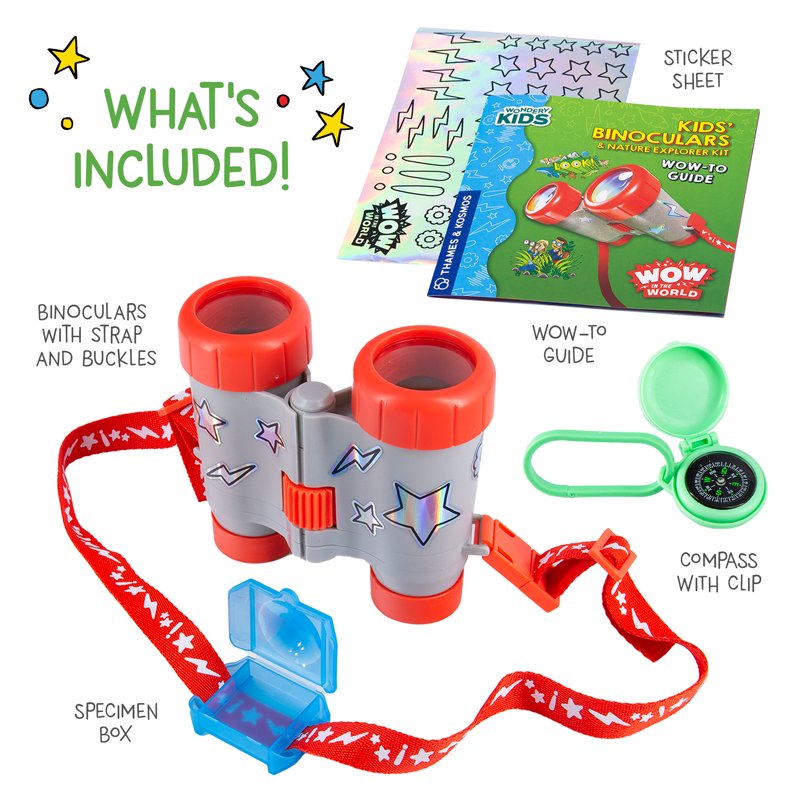 Kids' Nature Explorer Kit with Binoculars & Exploration Tools – STEM Educational Science Set for Ages 4+