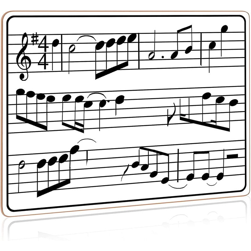 Double Sided Music Staff Whiteboard Pack - 9x12 Inch, 5-Pack for Music Practice