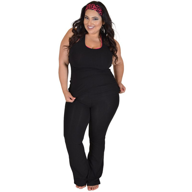 Women's Foldover Yoga Pants - Comfortable Stretchable Lounge & Workout Wear