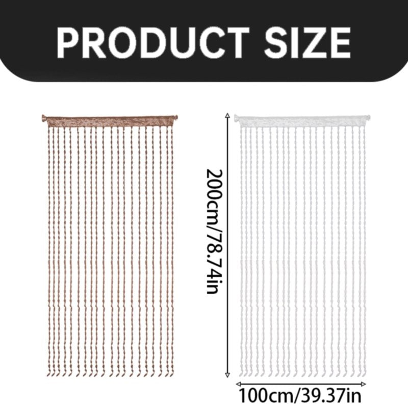 Crystal Beaded Curtain Door Divider for Room Decor 39x78in Acrylic Beads