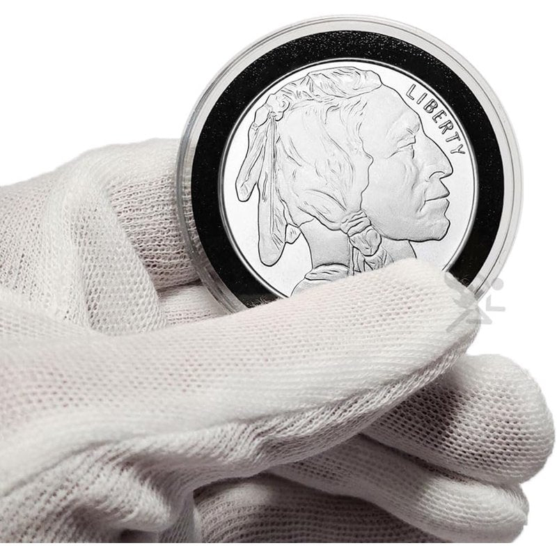 25-Pack 39mm Black Coin Holders for Silver & Copper Rounds - Protective Acrylic Storage Cases