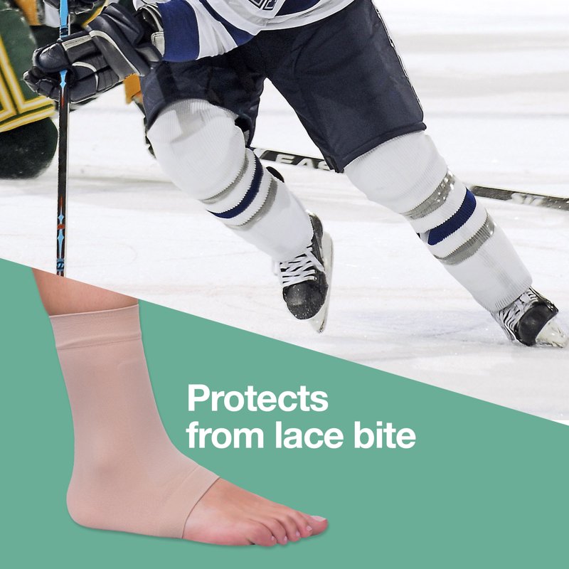 Padded Skate Socks for Lace Bite Protection - Hockey, Figure & Ice Skating
