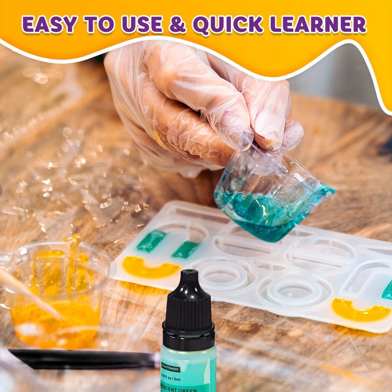 Epoxy Resin Supplies Kit with Molds, Colors, Glitter & Tools for DIY Jewelry & Crafts