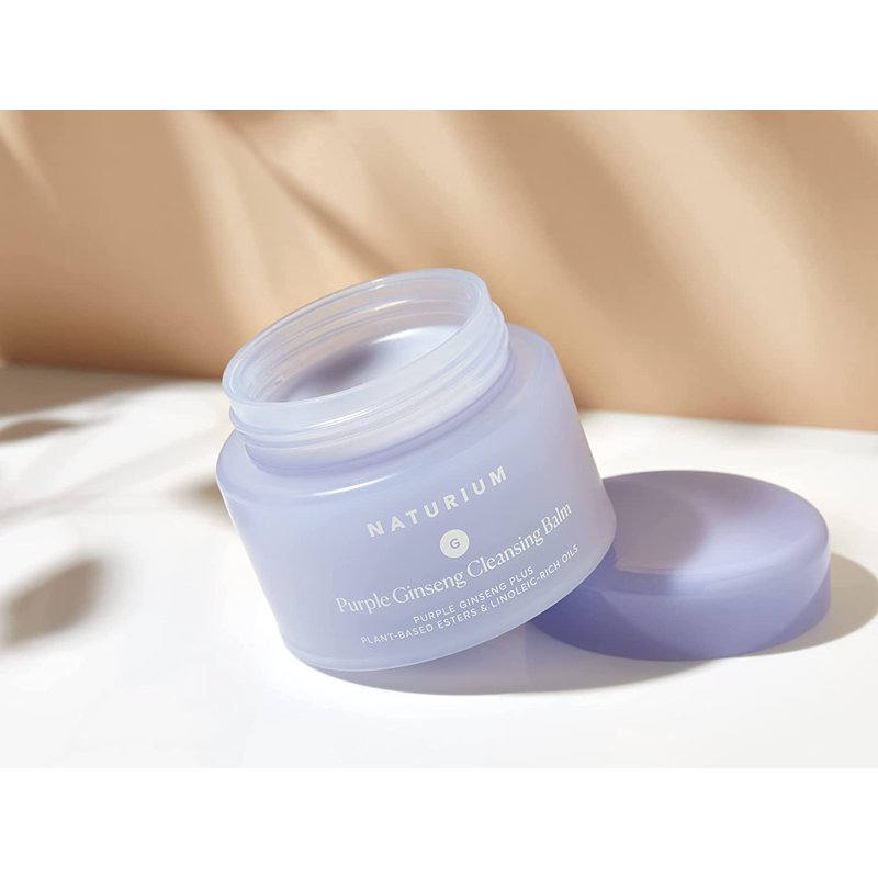Naturium Purple Ginseng Cleansing Balm - Plant-Based Face Wash, 3.1 fl oz