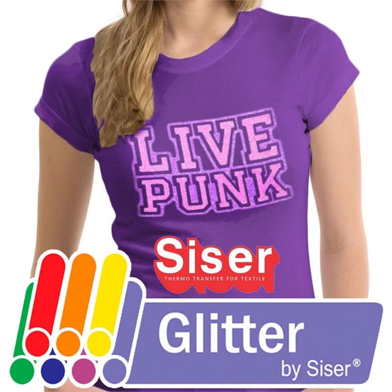 Glitter Heat Transfer Vinyl Roll 12x5ft for Custom Apparel & Crafts