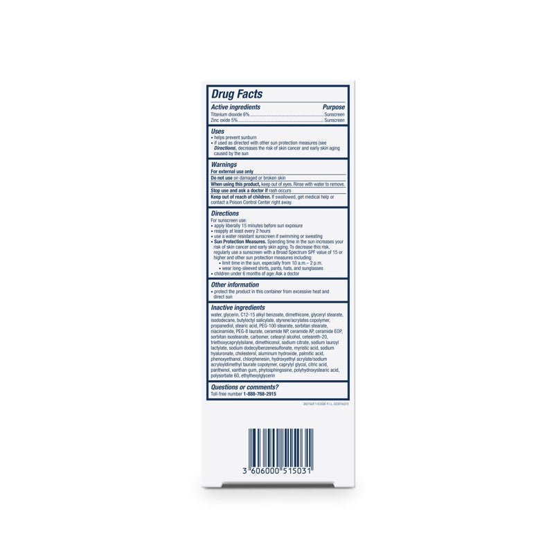 Mineral Sunscreen Face Lotion SPF 30 for Sensitive Skin - Unscented, Fragrance-Free 2.5 oz