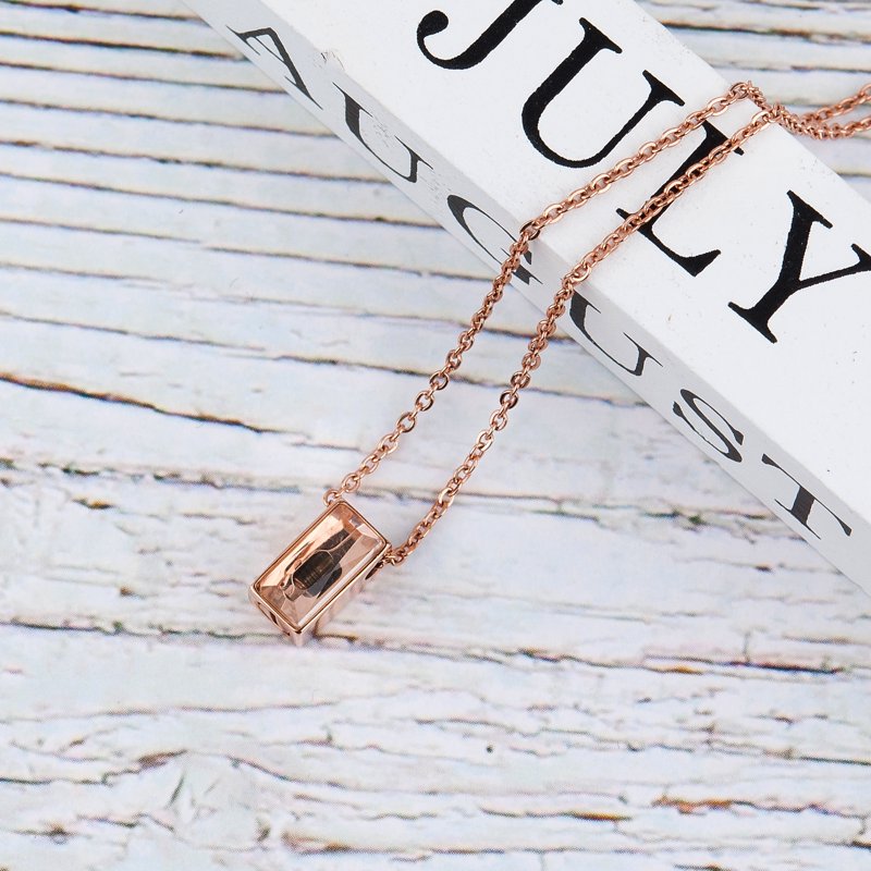 Cremation Necklace for Ashes - Mini Cube Memorial Jewelry with Discreet Compartment