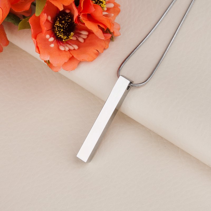 4 Sided Cremation Necklace with Filling Kit Unisex Keepsake Memorial Jewelry